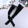 Men's Socks Women Wet Look Latex Leather Thigh High Footed Stockings Tights Clubwear Imitation Fun Long Men PU