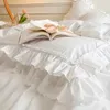 Cotton Pillowcase مع دانتيل ديكور غرفة نوم ديكور الأميرة شمسم وسادة الحالات الفتيات غرفة وردي أبيض وسادة غطاء 12 ٪ 240118