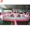 Outdoor Activities Free Door Shipping 10x10m (33x33ft) With blower Pink Inflatable Race Track GoKart Racing Arena Carnival Toys for Sale