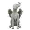 Gravestones Angel Dog Statue Creative Harts Pet Dog Tombstone Memorial Stone Outdoor Garden Animal Ornaments PC652