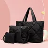 Duffel Bags 3Pcs Casual Pack Large Capacity Tote Handbag Oxford Cloth Multifunctional Unisex Quilted Simple Bag With Matching Clutch Set