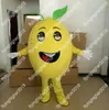 Caliente lindo limón traje de la mascota unisex de dibujos animados anime tema personaje carnaval hombres mujeres vestido de lujo vestido de fiesta de rendimiento