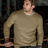 Herensweaters 2024 Herfst en Winter Casual Veelzijdige gebreide trui met lange mouwen en ronde hals uit Europa Amerika