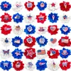 Vêtements pour chiens 50/100pcs petits cheveux bandes de caoutchouc arc bowknot accessoires toilettage fournitures pour animaux de compagnie 4 juillet arcs Yorkshirk