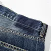 Men's Jeans Mens Denim Pants Blockbuster Japanese Retro Micro Crotch Loose Straight Hole Filling Heavy Industry Washed