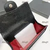 Mignon Femmes Designer Portefeuille 10CM Vintage Flap Mini Porte-Monnaie Tendance Pochet Porte-Carte Noir Caviar Matelasse Sac À Main De Luxe Soirée Embrayage Clé Pochette Pochette