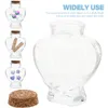 Vorratsflaschen, 2 Stück, herzförmige Wunschflasche, Dekor, Mini mit Kork, Glas, Origami-Handwerk