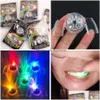 Autres fournitures de fête festives Glow Tooth Funny LED Rave Toy Light Enfants Enfants Jouets lumineux Clignotant Flash Brace Mouth Guard Piece Dh2Dp