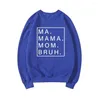 Sweats à capuche pour femmes Sweats à capuche pour femmes Ma Mama Mom Bruh Sweat-shirt à capuche drôle Sweats à capuche pour femmes à manches longues Plover Mothers Da Dhxas