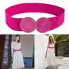 Riemen Brede Taille Mode Elastische Gesp Roze Jurk Jas Decoratieve Tailleband Magere Bandjes Dames