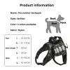 Geschirre Taktischer Hundegeschirr-Rucksack, Nylon-Haustier-Trainingsweste mit selbsttragendem Rucksack-Hundegeschirr für kleine, mittelgroße und große Hunde