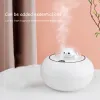 Purificadores Adorável Gato Umidificador de Ar USB Aromaterapia Mist Maker Fogger com Lâmpada LED Mini Portátil Ultrasonic Aroma Difusor Purificador de Ar