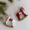 Christmas Decorations Horse Mini Decor Pendant Resin Rocking Ornament For Horses Party Favors