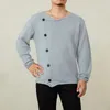 Maglioni da uomo Maglione lavorato a maglia slim fit da uomo Camicie a maniche lunghe con bottoni a costine sul davanti Pullover Maglioni autunnali Maglieria