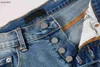 jeans de créateur pour pantalons pour hommes jeans violets Jeans pour hommes en détresse noir déchiré Slim Fit moto jeans pour hommes empilés Jan 27