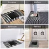 Carpets 3D Hole Three Dimensional Simulation Kitchen Non-Slip Carpet Black Flannel Mat Entrance Door Doormat Home Decoration Rug