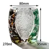 Japanese Handmade Carved Crystal Glass Whisky Light Luxury Retro Foreign Wine 240127