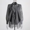 Kvinnors kostymer S-4XL Kvinnor Blazer Jacket Thin Sleeve Loose Spring Summer Autumn Casual Office Work Plus Size White Black Grey