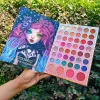 Espelhos 46 Cores Goth Girl Matte Eyeshadow Palette com Espelho Glitter Sombra de Olho Blush Paleta de Pigmentos Maquiagem Profissional para Rosto