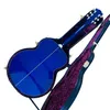 43 pouces bois massif J200 moule bleu ciel peinture brillante + boîte dure guitare acoustique acoustique