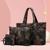 Duffel Bags 3Pcs Casual Pack Large Capacity Tote Handbag Oxford Cloth Multifunctional Unisex Quilted Simple Bag With Matching Clutch Set