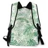 School Bags Backpack Women Green Leaves Pattern 2024 Bagpack Travel