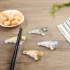 Chopsticks 1 PC adorável selo de bebê em forma de suporte de pauzinho de cerâmica para acessórios de mesa de jantar de cozinha