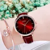 Women's high-grade light luxury fashion sweet fresh belt waterproof quartz watch