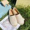 Designer Espadrilles Flats for Women Dress Shoes Canvas Leather Espadrille Loafers Womens Low Platform Heel espadrilles Oxford Driving Moccasins Casual shoes