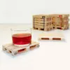 Whole-4 Stuks Set Onderzetters Krat Cup Pallet Beschermende Mok Mat Leuke Houten Retro Houder Leuke Mini Houten Pallet Coasters1221U