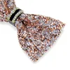 Nœuds papillon en strass avec pointe en diamant, nœuds papillon à paillettes pré-noués avec longueur réglable, grande variété de couleurs disponibles, cravate pour homme