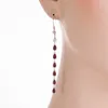 Kolczyki Dangle Kongmoon Multi Pear Black Cherry Red Fire Opal CZ Srebrna biżuteria dla kobiet Drop