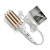 Outils de cheveux professionnels fer à friser en céramique Triple baril Styler cheveux Waver outils de coiffure bigoudis électrique Curling 240119