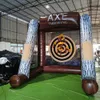 wholesale Outdoor games Interactive Inflatable Axe Throwing Games Carnival Sports Athletic Target Shoot Throw Toss Dart Sticky Cage with 10