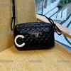 Retro Women Shoulder Camera Bag 26CM Matelasse Chain Leather Luxury Handbag Crossbody Designer Bag Silver Hardware Coin Purse Evening Clutch Suitcase Card Holder