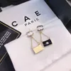 Küpe kulak sapı siyah lüks çanta cazibeleri küpeler yeni tasarımcı mücevher klasik tasarım kadın küpeler kutu moda aşk hediye takı küpe