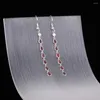 Kolczyki Dangle Kongmoon Multi Pear Black Cherry Red Fire Opal CZ Srebrna biżuteria dla kobiet Drop