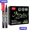 Stylos de peinture Stylos de peinture en gros 122436 couleurs marqueurs acryliques pinceau pour tissu stylo de roche toile de verre en céramique bricolage carte faisant art Dhipc