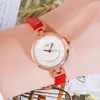 Womens senior sense light luxury simple retro dial thin leisure belt waterproof quartz watch G7