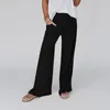 Women's Pants Linen Summer Palazzo Flowy Textu Yoga Tall Wide Leg For Women Soft Cotton