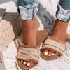 Terlik Kadın Kayısı Bohemian El yapımı püskül düz ayakkabılar Kadın için 2024 Yaz Açık Sandalet Günlük Plaj Büyük Boyutu 43