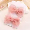 Hair Accessories Ncmama Fahsion Girls Chiffon Bow Clips For Kids Cute Handmade Lace Bowknote Hairpin Barrettes Korea