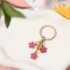 Ciondoli a fiori smaltati portachiavi catena nappa portachiavi per donne ragazze regali borsa borsa accessori 1221085