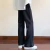 Abiti da uomo Pantaloni da abito neri Uomo Moda Sociale Abito da uomo Coreano Pantaloni formali da ufficio svasati casual dritti larghi M-3XL