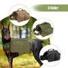 Carrier Dog Pack Hound Dog Saddle Bag for Travel Camping Hiking Rescue Medium & Large Dog Tactical Bag Tool kit 2 Capacious Side Pockets