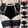 Cinture Cintura gotica da donna in vita per catena con decoro ali con DropShip regolabile