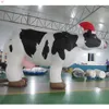 Atividades ao ar livre 10mL (33ft) com ventilador Red Hat modelo de vaca de leite inflável 3D desenhos animados de animais infláveis para venda