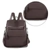 School Bags Anti Theft Backpack Purse For Women PU Leather Shoulder Bag Travel Daypack