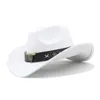 Berretti di pisellate band cowboy hat hat western jazzs festa sentita donna cowgirl