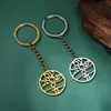 Keychains DreamTimes Chai Symbol Keychain David Star 펜던트 남성용 자동차 액세서리 스테인레스 스틸 보석